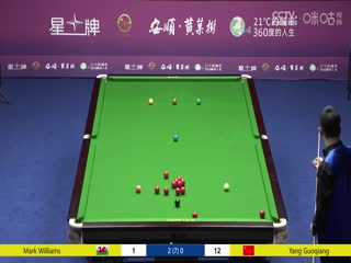 斯诺克 2023CBSA中国职业斯诺克巡回赛 Day1一号桌回放:杨国强0-4马克·威廉姆斯 20230801